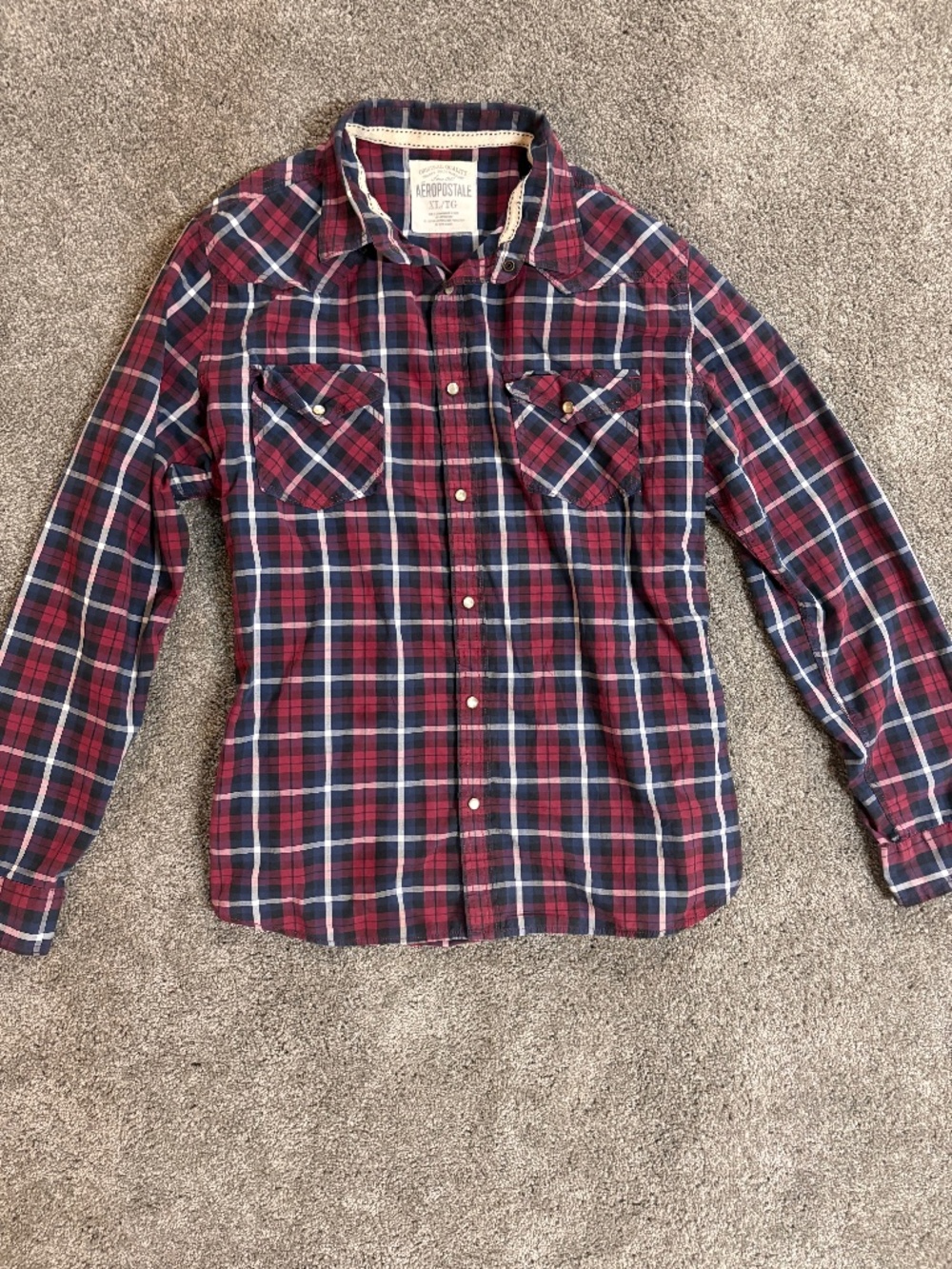 vintage aeropostale plaid button up